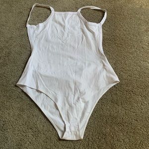 White, no back, bodysuit - Toni brand